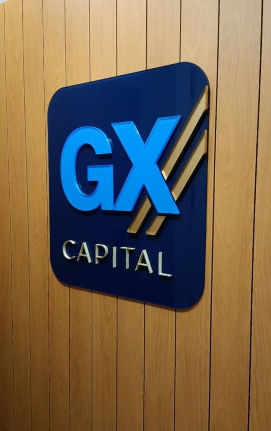 Letreiro com sobre posições em acrílico 8mm e 10mm pintura automotiva