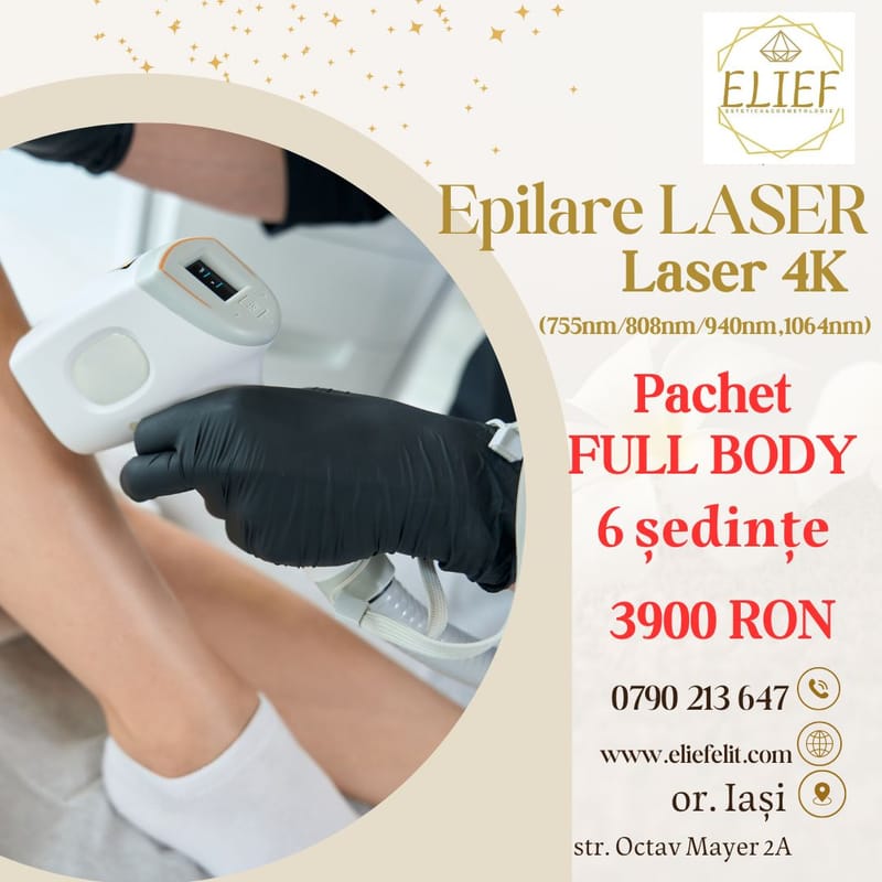 Epilare Definitivă cu Laser 4K  - Performanță Maximă - 4 LUNGIMI DE UNDĂ