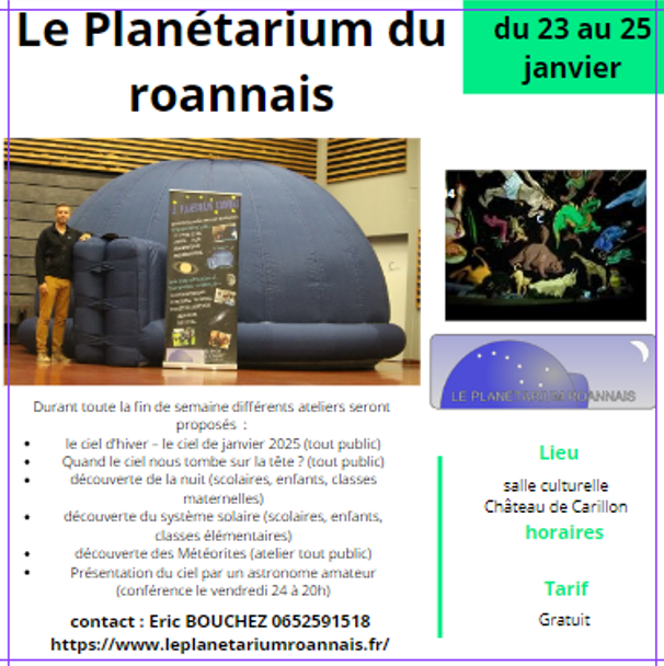 Planétarium à St Nizier sous Charlieu