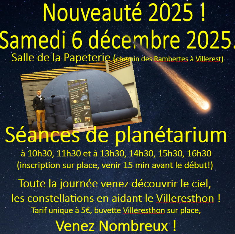 Villeresthon à la papeterie avec le planétarium roannais