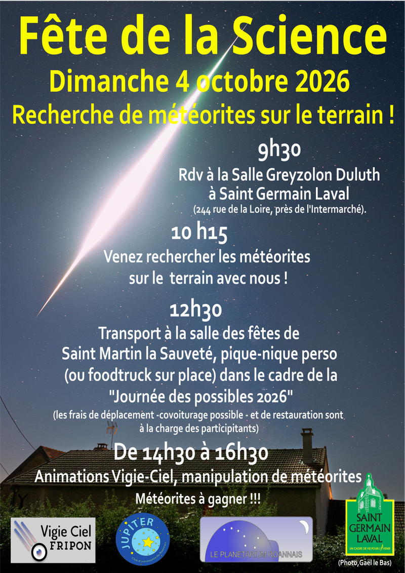 Recherche de météorites à St Germain Laval