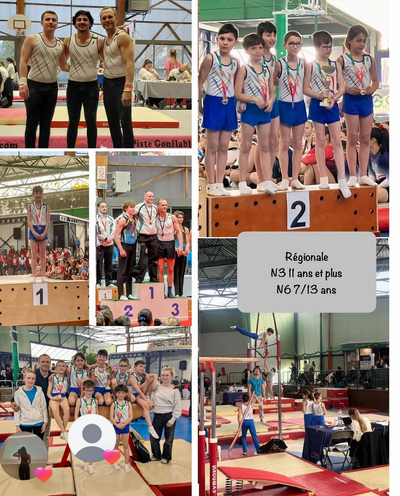 Les équipes de GAM N6 et N3                                                       Compétition Régionale à Beauchamps