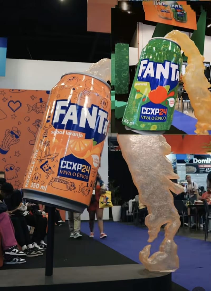 Cenografia praça de alimentação e pontos de hidratação