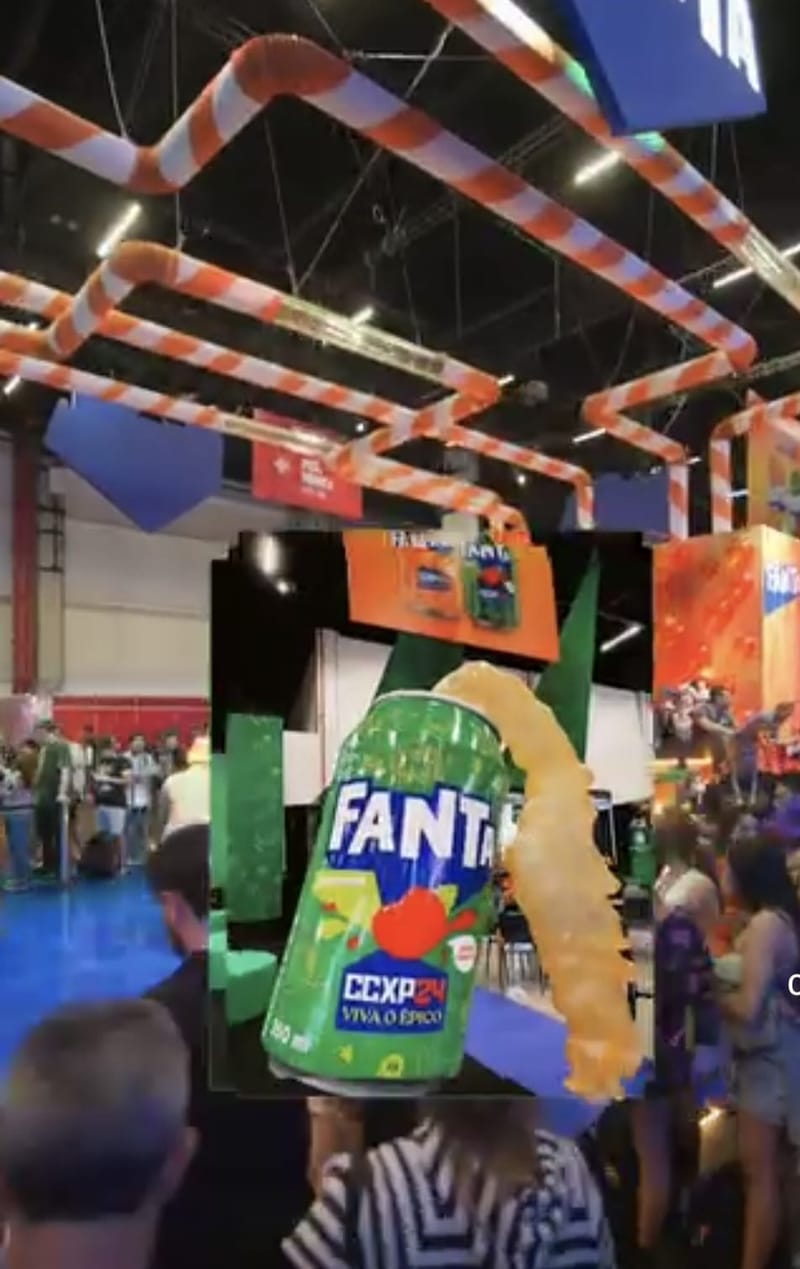 Cenografia praça de alimentação e pontos de hidratação