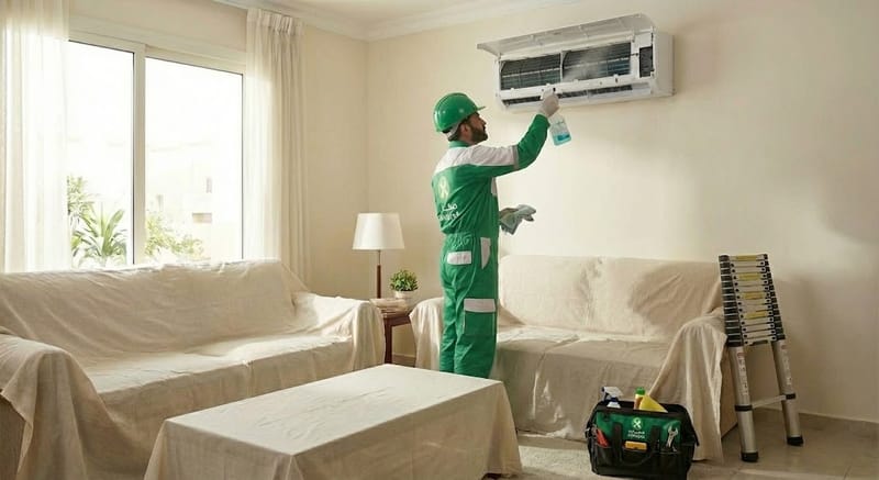 تنظيف وتعقيم المكيفات