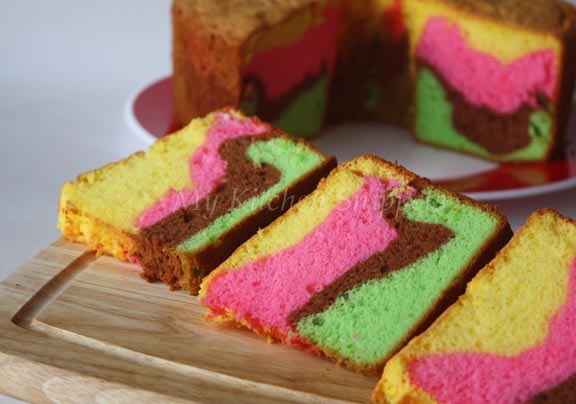 Rainbow Marble Bread Loaf (L)
