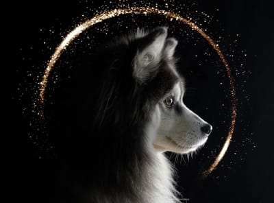 Drake- Rare blue/white F2 Pomsky image