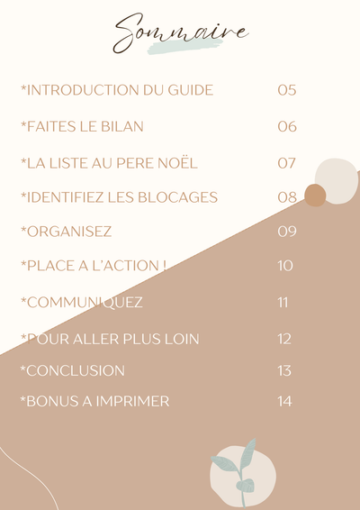 WORKBOOK : plan d'action ! image