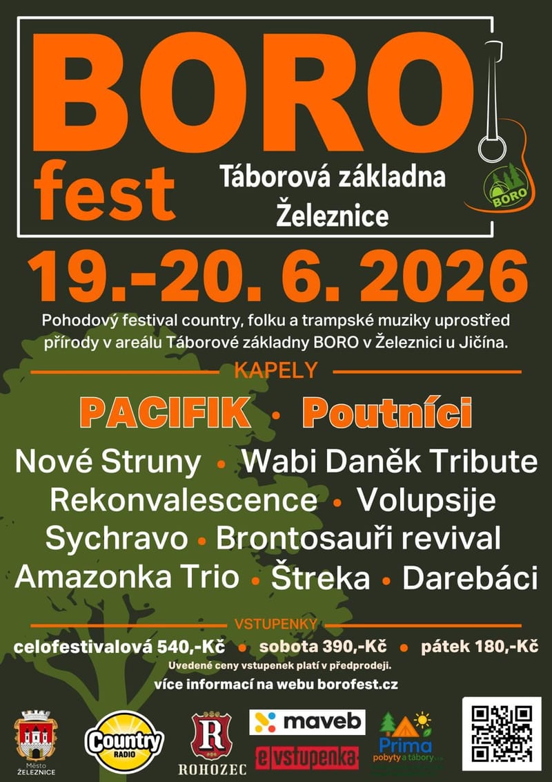 BoroFest - Wabi, Pacifik, Nové struny, sychravo, brontosauři revival a další