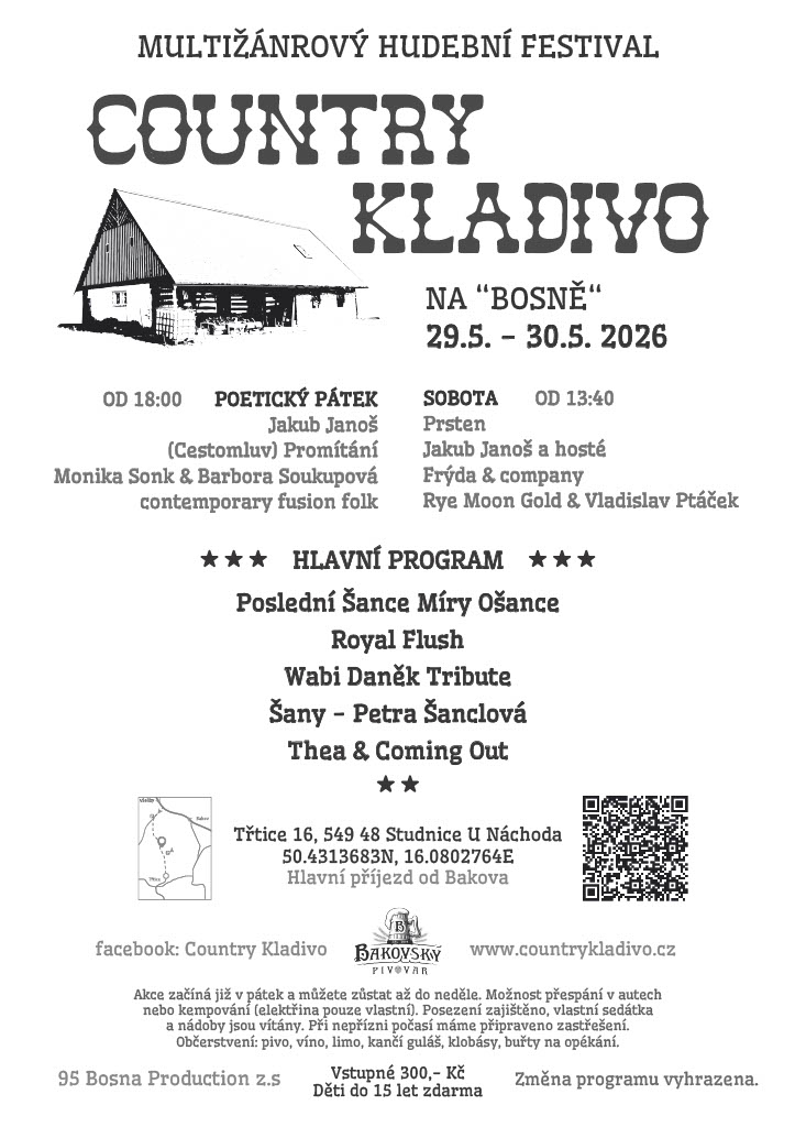 wabi, zůstáváš - countrykladivo 2026  - wabi daněk tribute, poslední šance míry ošance, šany, royal flush a další