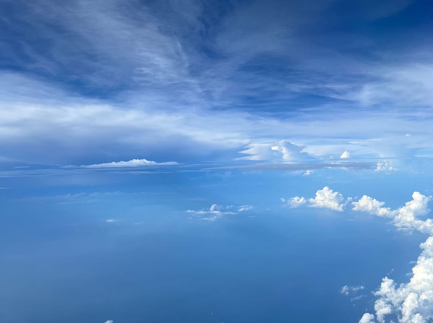 Captured the Beautiful Sky Picture on the way to Japan 🇯🇵 in Aug 2024.