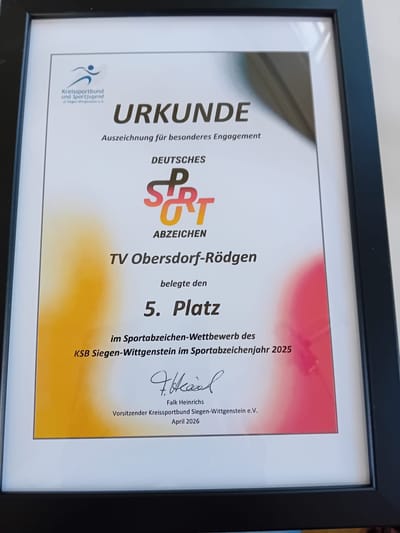 Erfolgreiche Ehrung beim Sportabzeichen-Wettbewerb des KSB