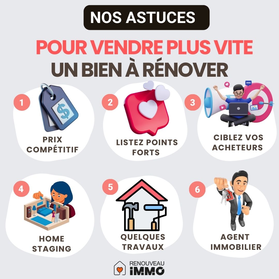 6 astuces efficaces pour vendre plus vite un bien à rénover