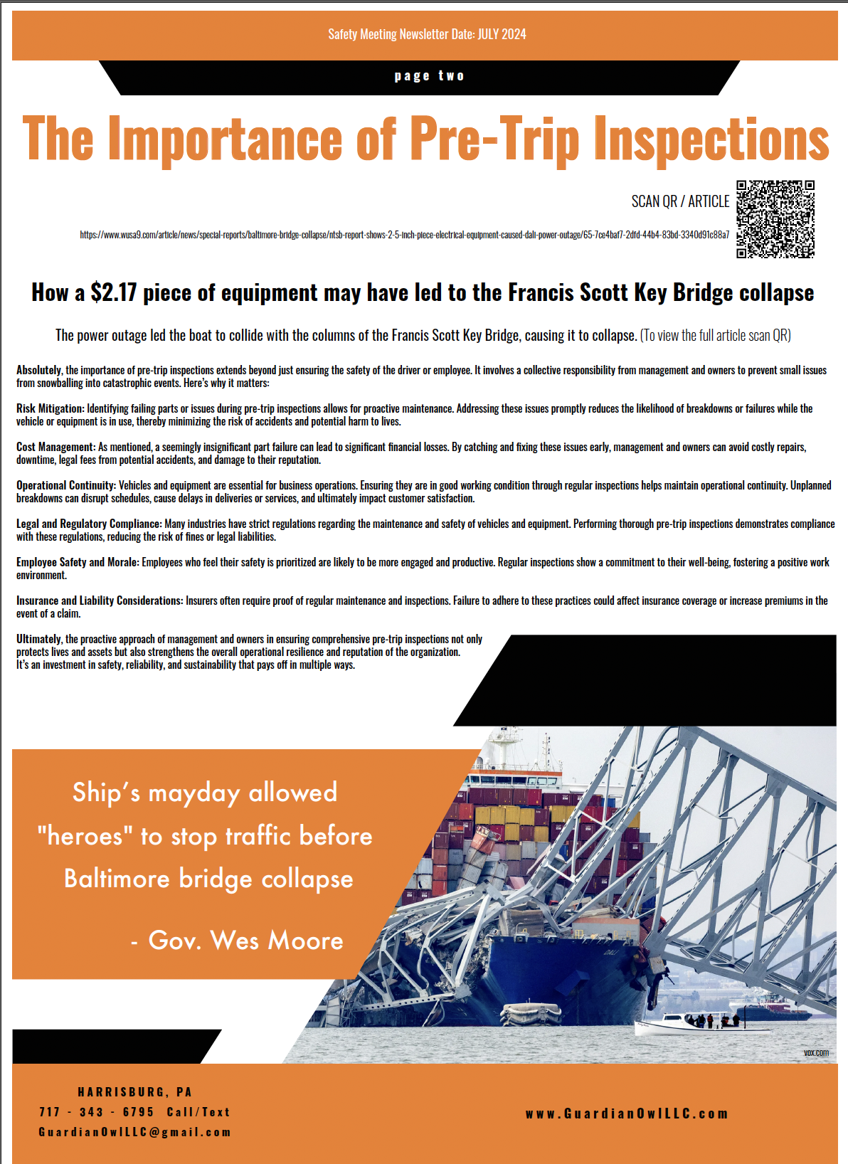 JULY 2024 GUARDIAN OWL NEWSLETTER