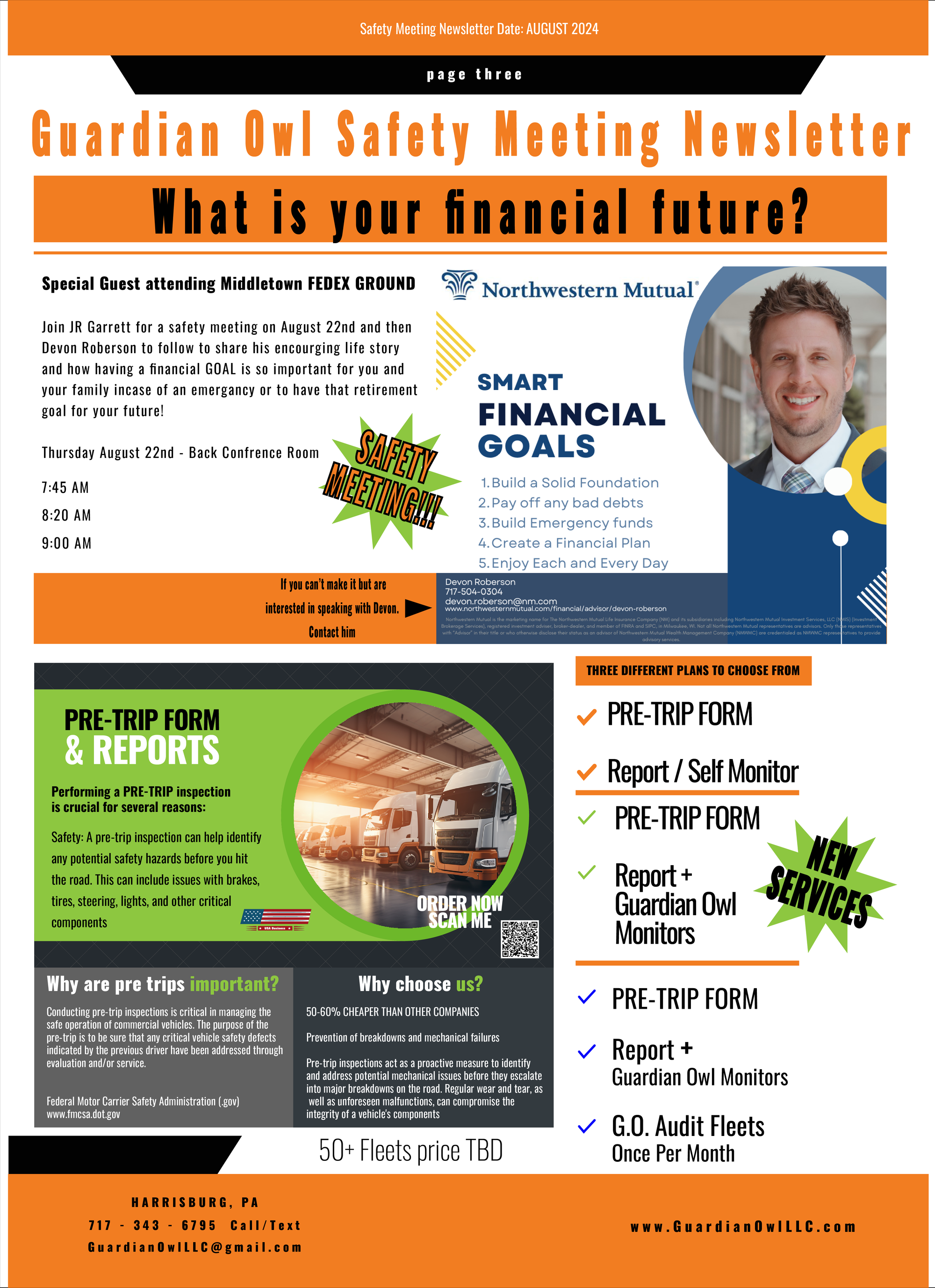 AUGUST 2024 GUARDIAN OWL NEWSLETTER