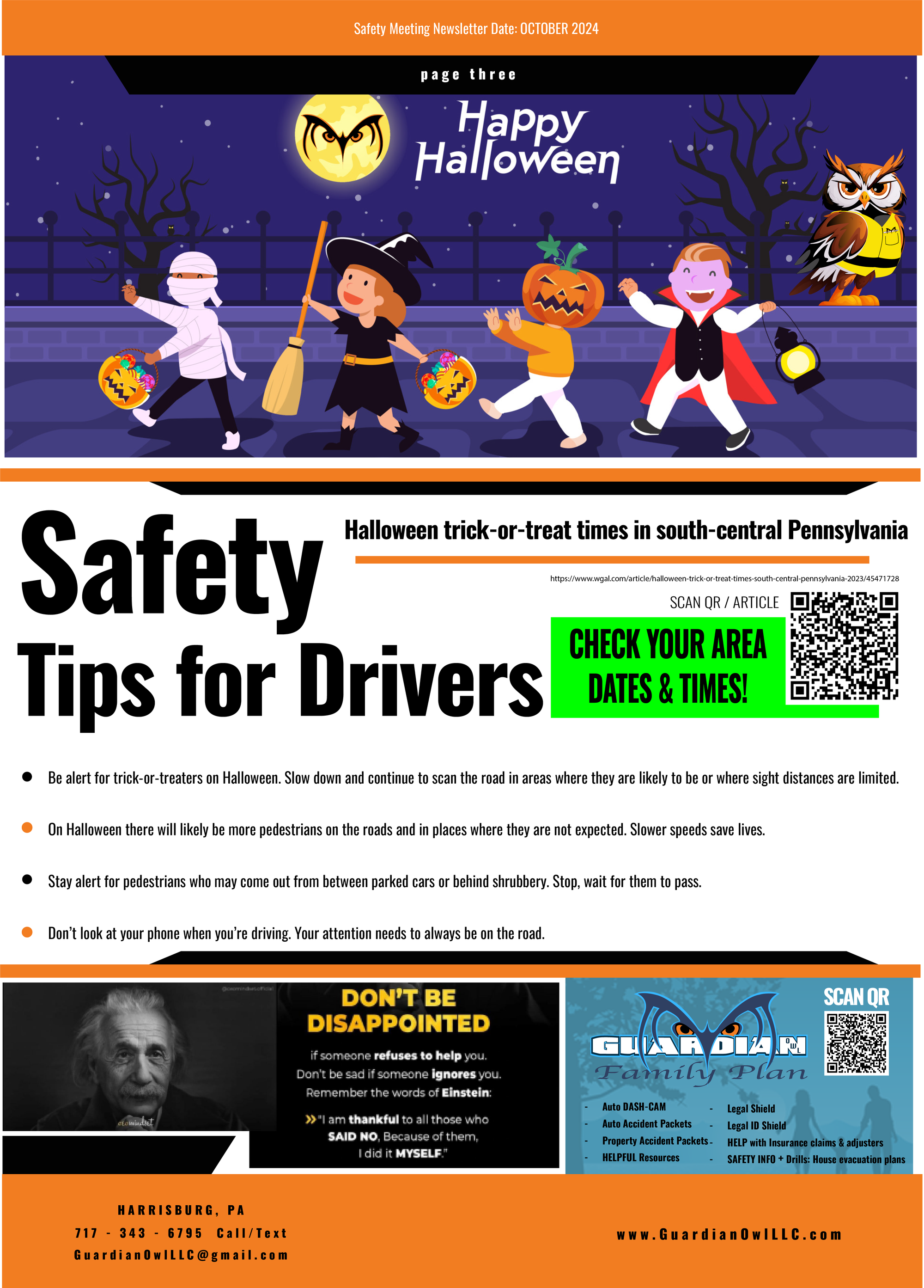 OCTOBER 2024 GUARDIAN OWL NEWSLETTER