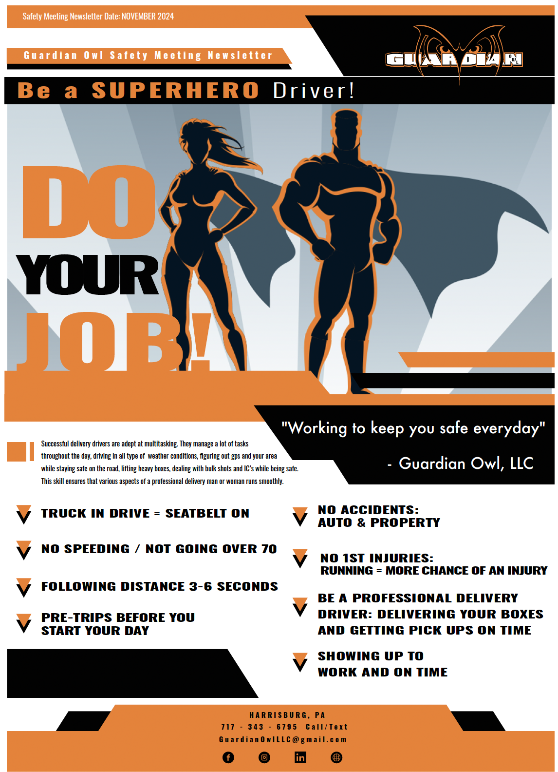 NOVEMBER 2024 GUARDIAN OWL NEWSLETTER
