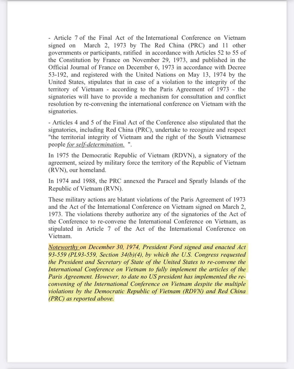 Tuyên ngôn hòa bình - Declaration of Peace 2021