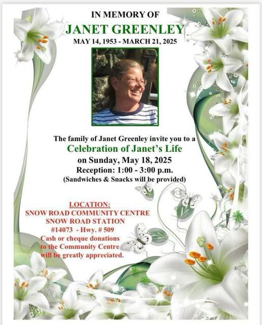 Janet Greenley; A Celebration of Life