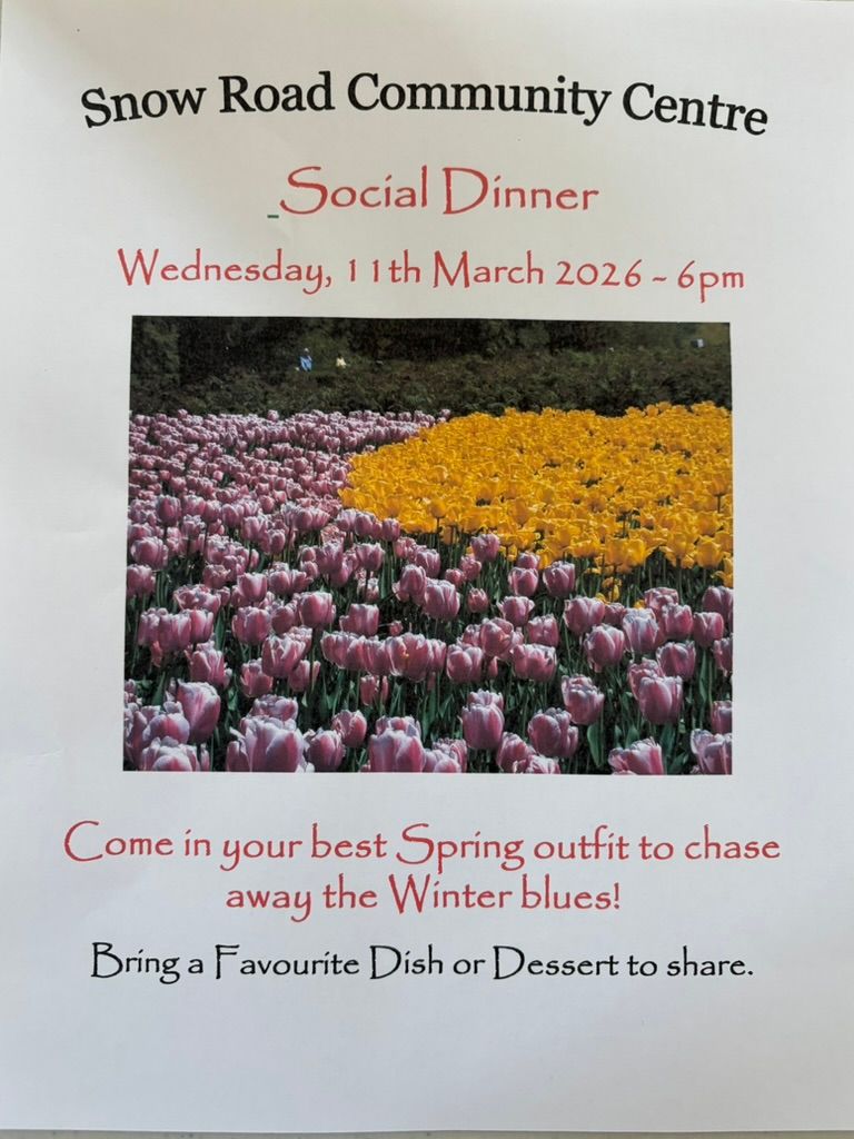 Social Dinner - Please note the date change!