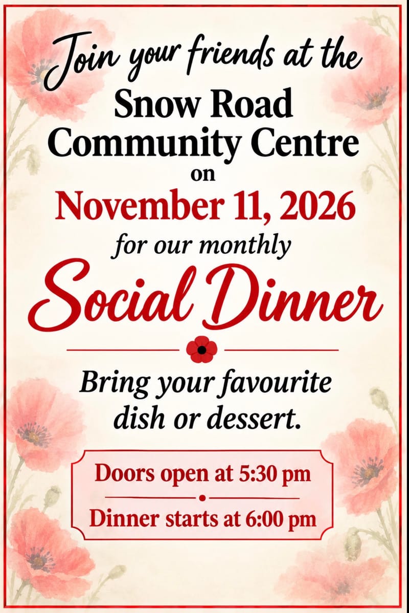 Social Dinner - November 11th Dinner