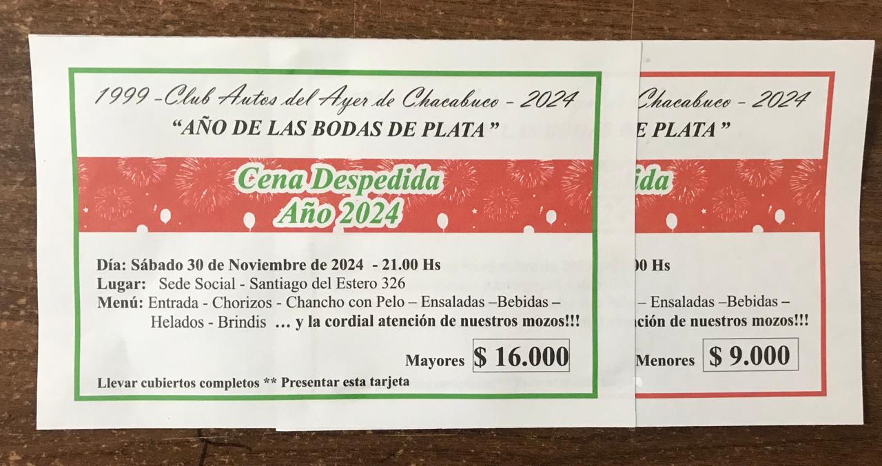 Cena de despedida de año, tarjetas disponibles