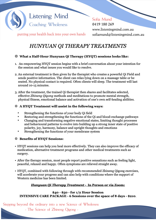 What is Hunyuan Qi Therapy?