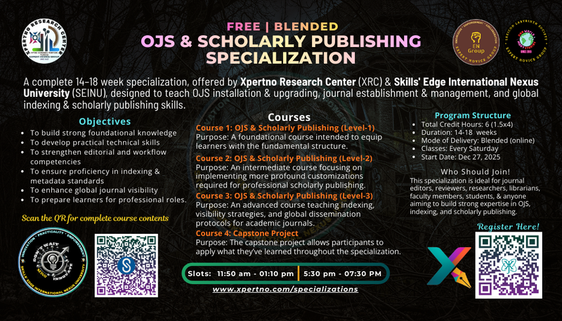OJS & Scholarly Publishing Specialization