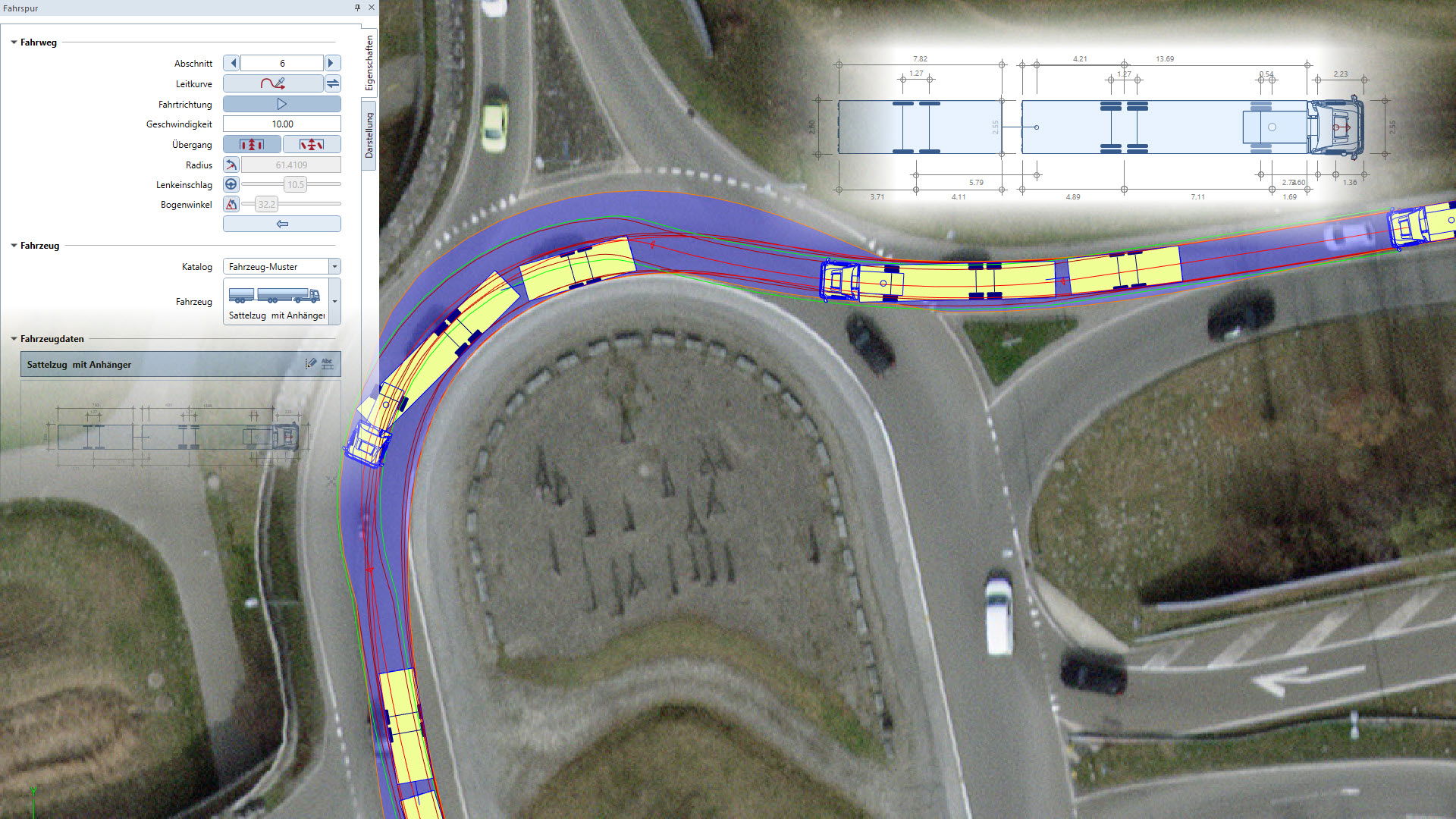 Sattelzug mit Anhänger