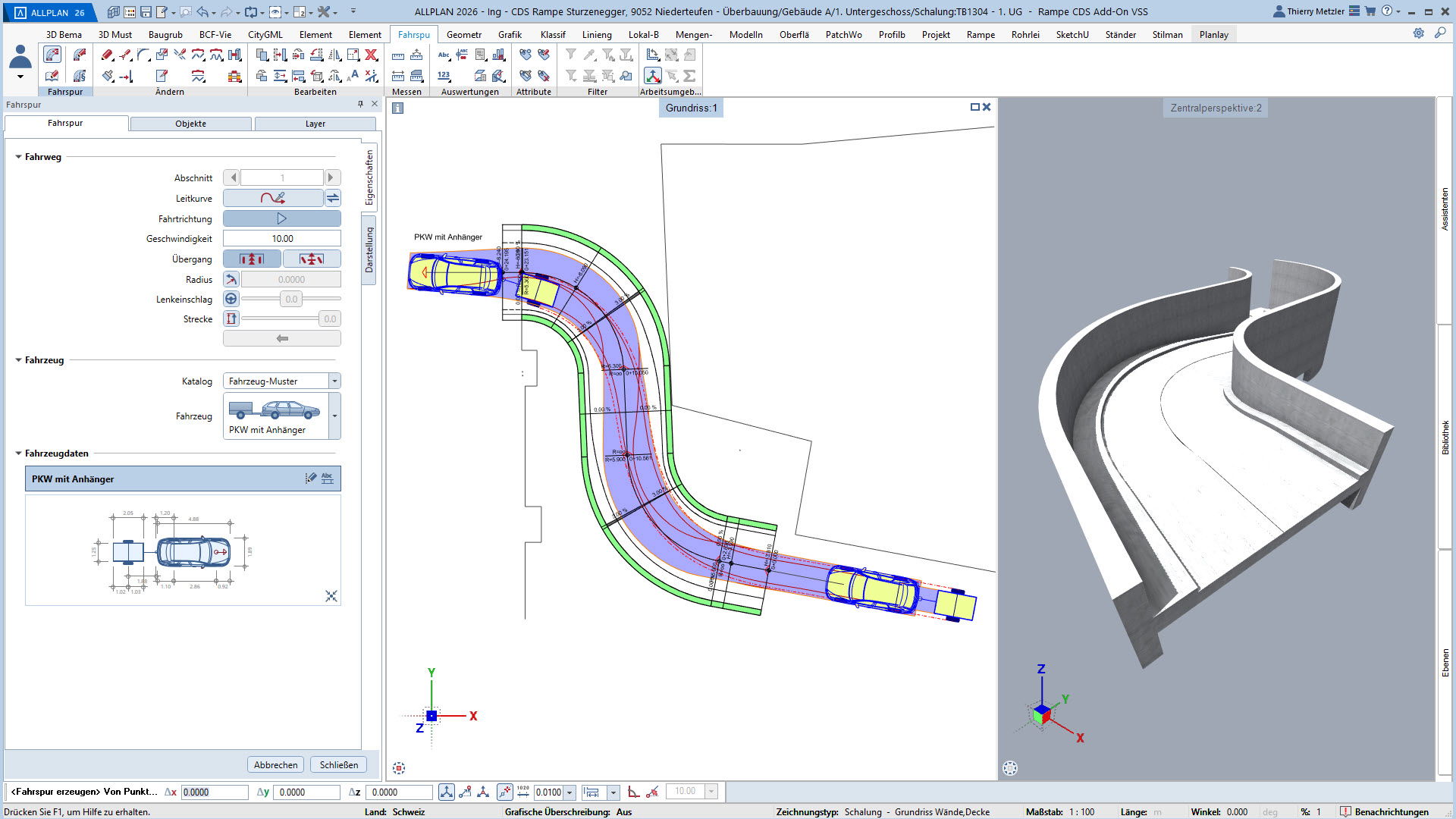 Rampenprüfung mit PKW inkl. Anhänger