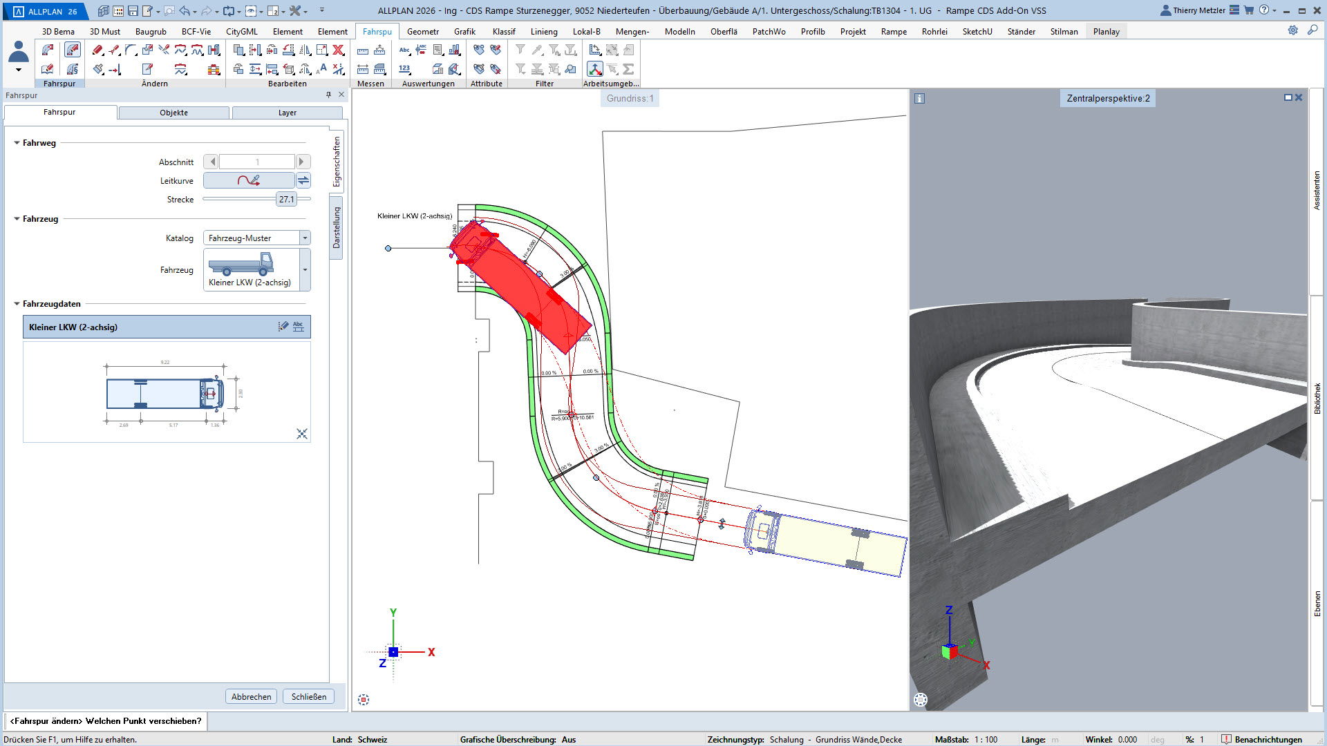 Leitkurvenprüfung mit beliebigen Fahrzeugtypen