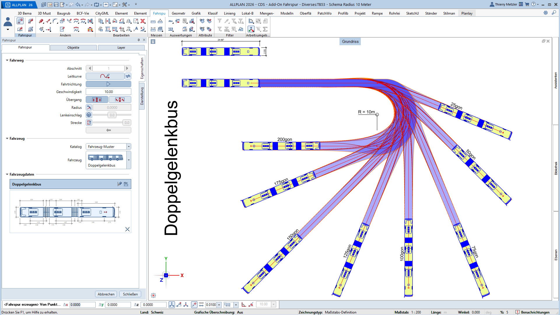 Schema Doppelgelenkbus