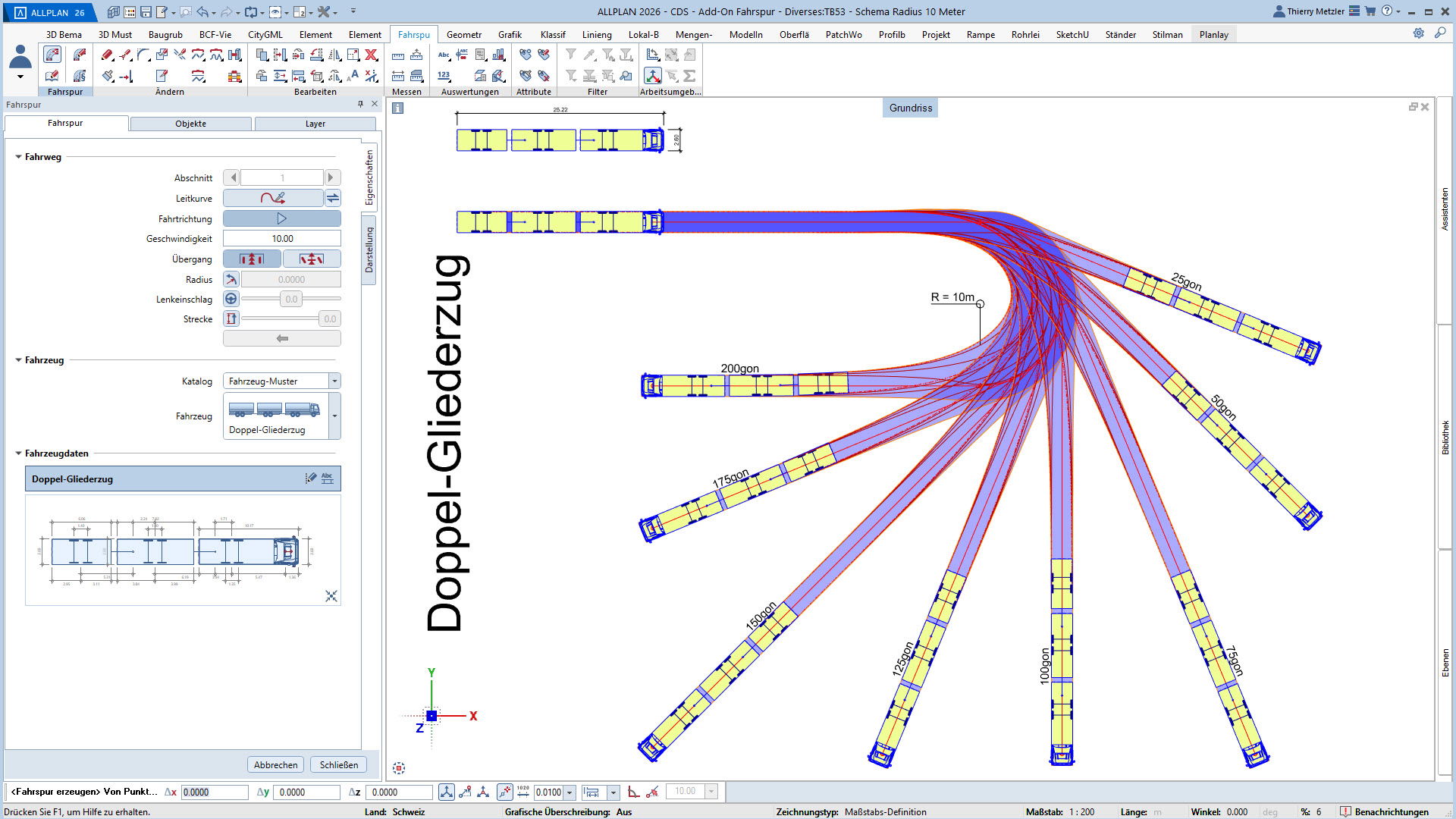Schema Doppel-Gliederzug