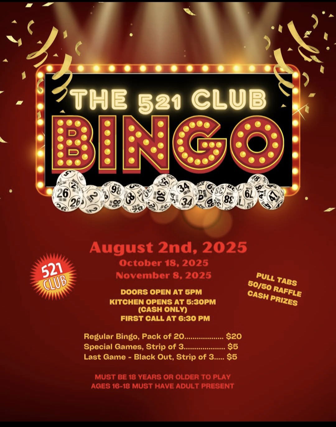 Bingo Dates for 2025
