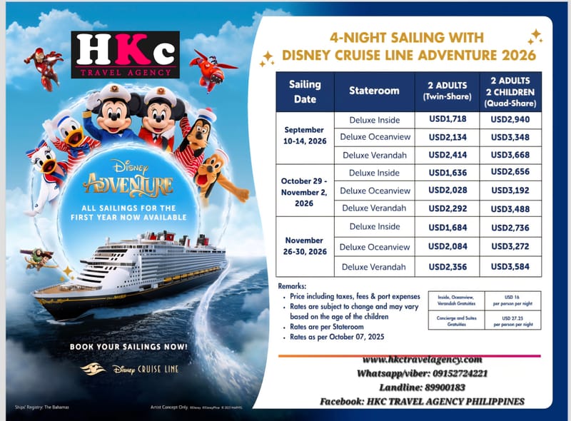 Disney Cruise Adventure 2026