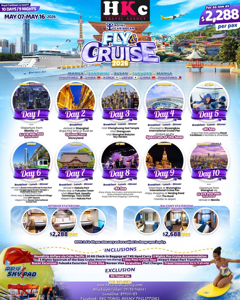 Royal Carribean Fly and Cruise