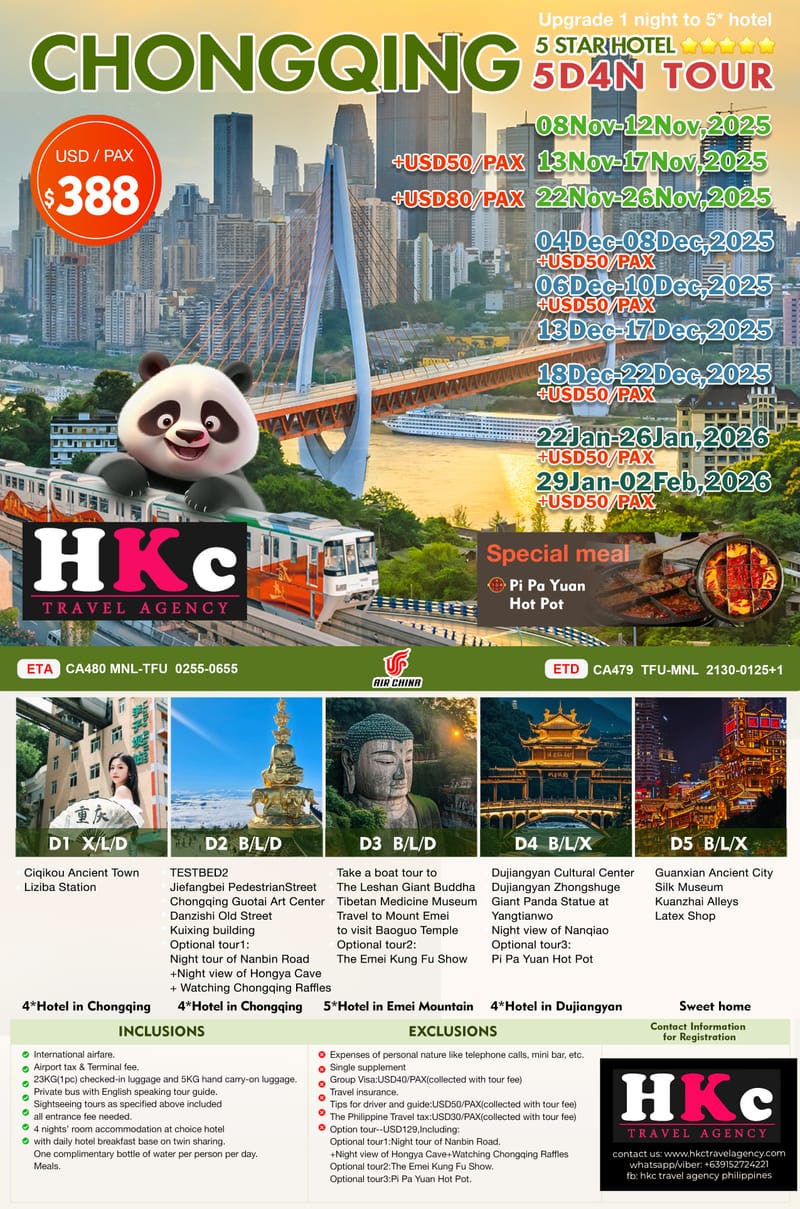 CHONGQING from Manila