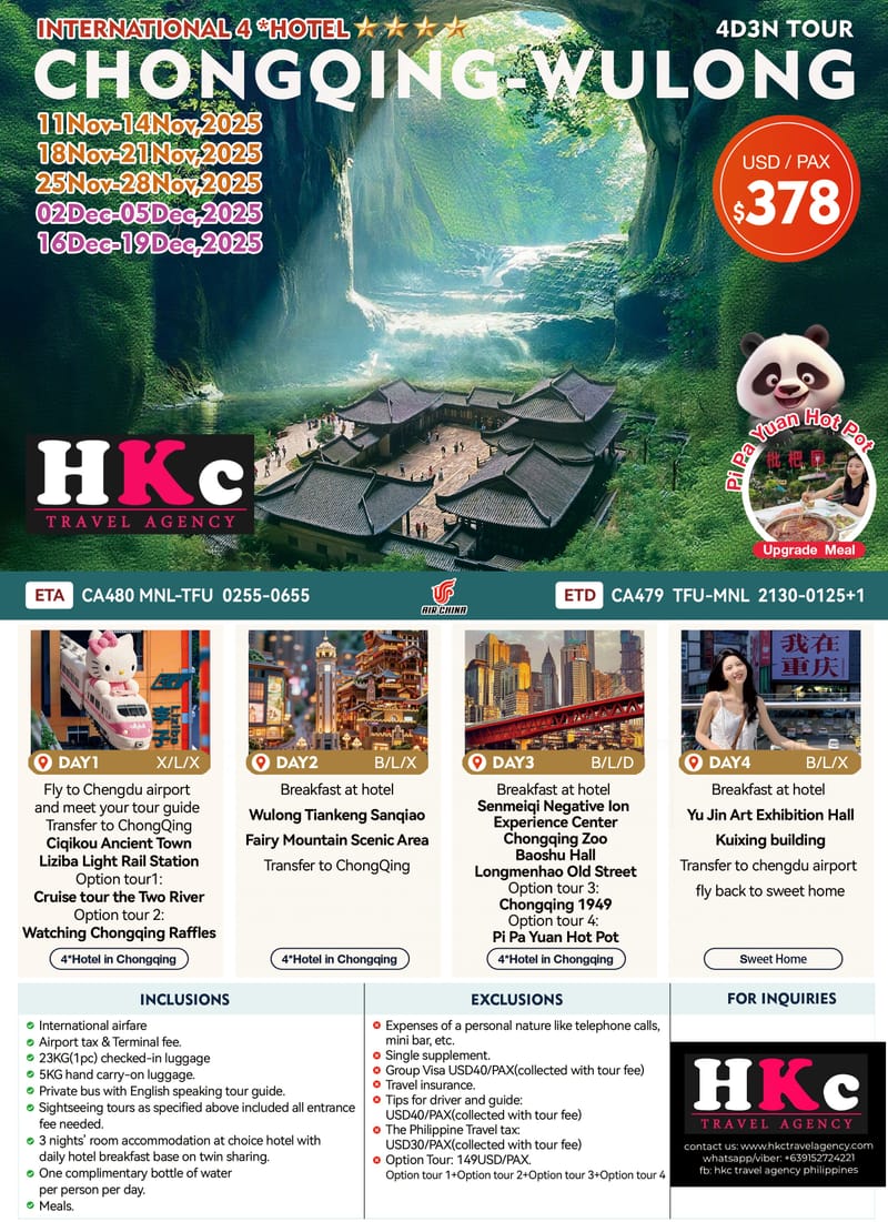 CHONGQING from Manila