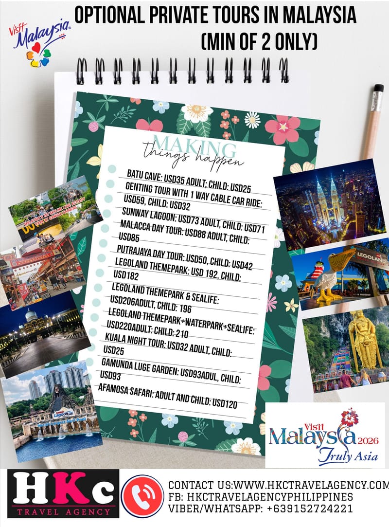 OPTIONAL PRIVATE TOURS