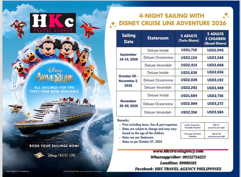 Disney Cruise from Singapore