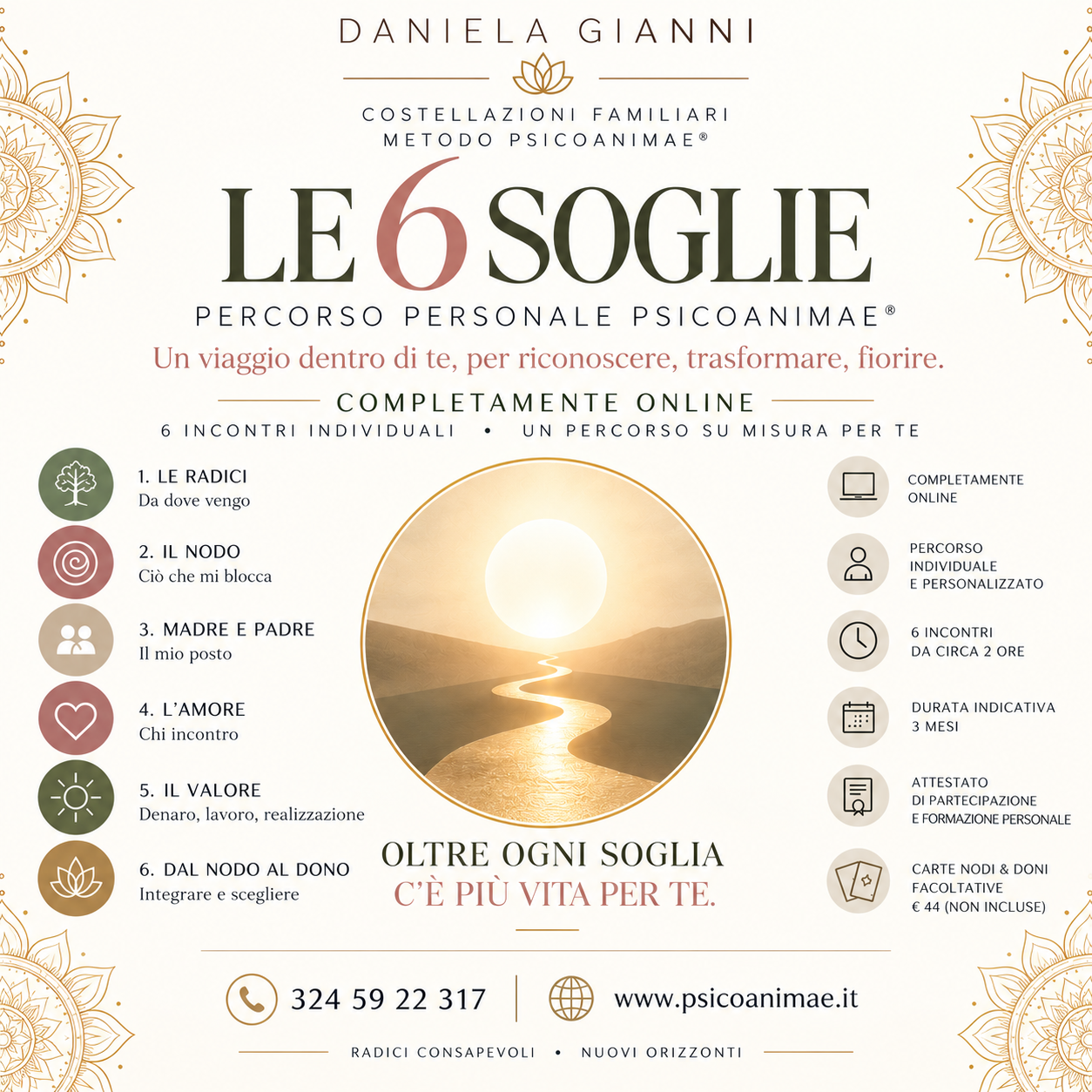 "LE 6 SOGLIE"-Percorso Personale PsicoAnimae®