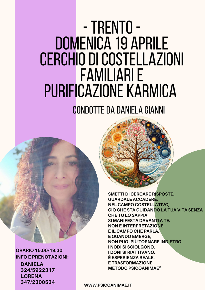 GRUPPO DI COSTELLAZIONI FAMILIARI E PURIFICAZIONE KARMICA