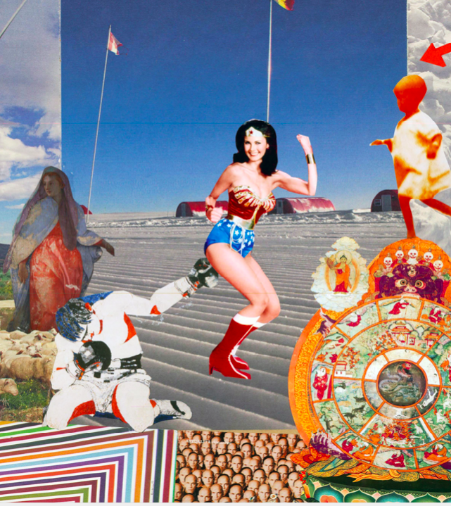 Meta, detail of a 5x1m collage 