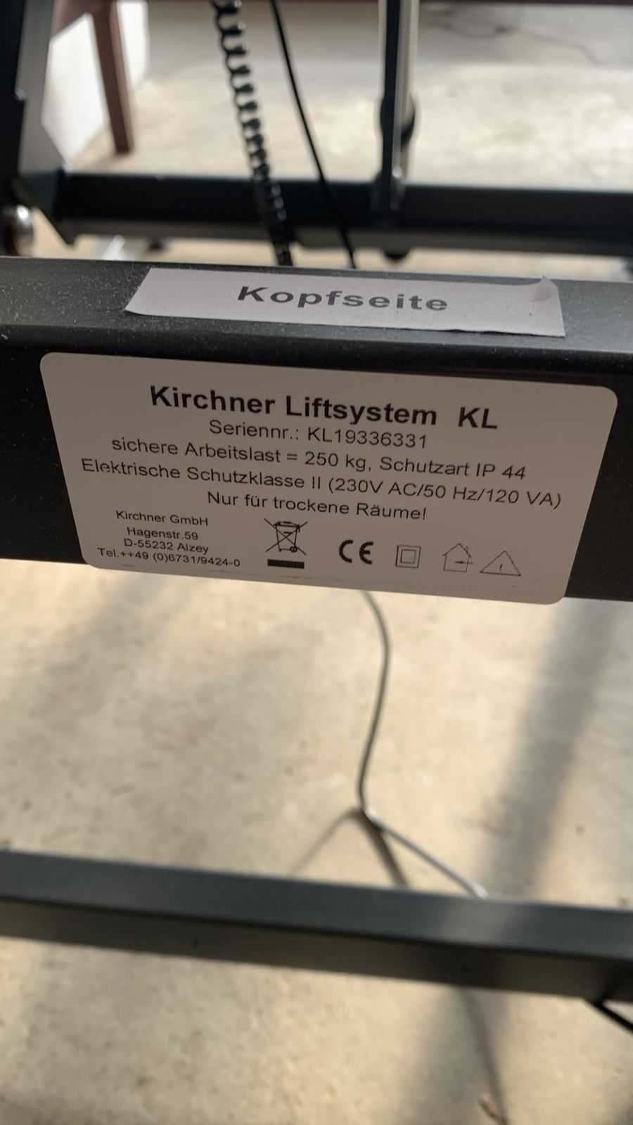 Kirchner Ergo M2 Elektromos 3 funkciós betegágy ápolási ágy + Matrac + Kapaszkodó