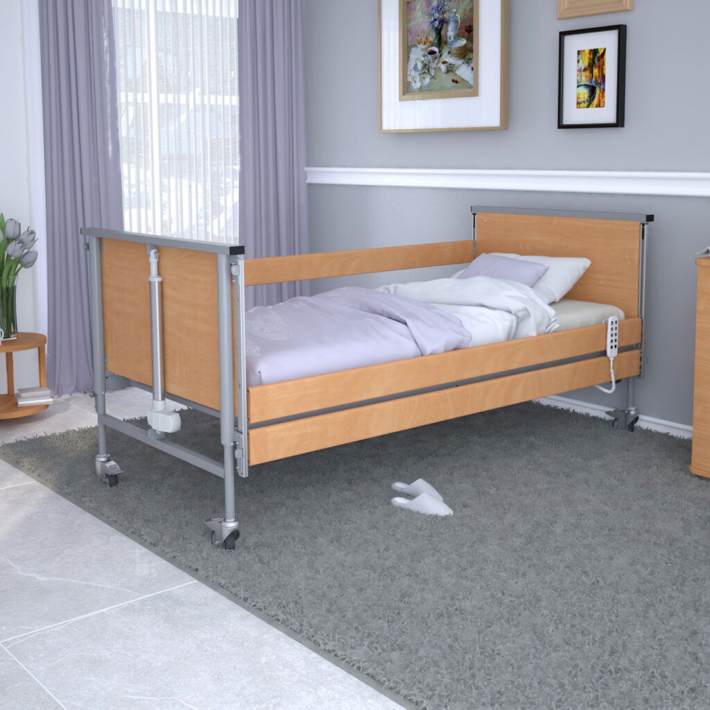 ÚJ elektromos betegágy ápolási ágy - kompletten felszerelt - 5 funkciós