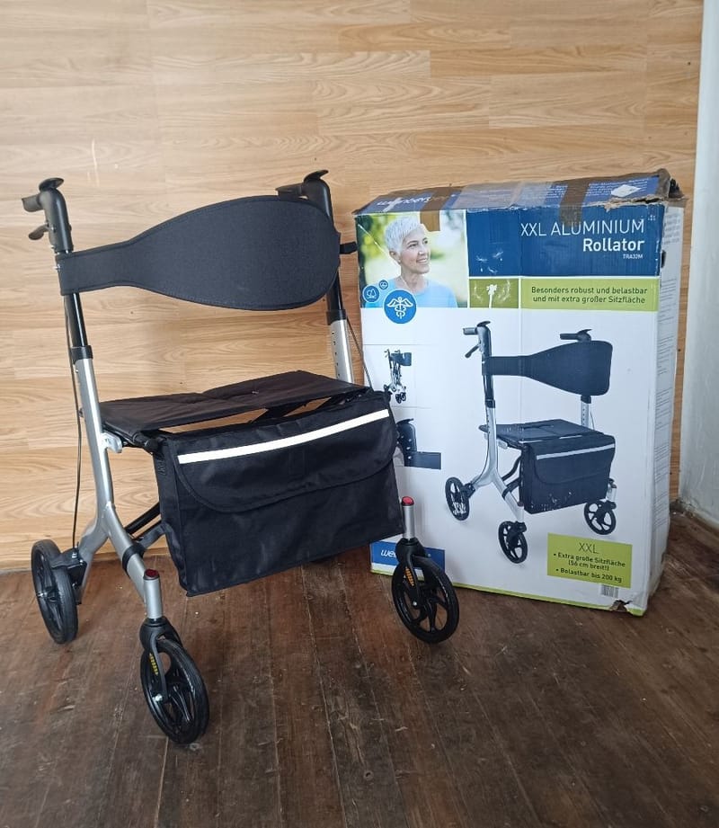 ÚJ Weinberger XXL TRA32M alumínium Rollátor - 200kg-ig