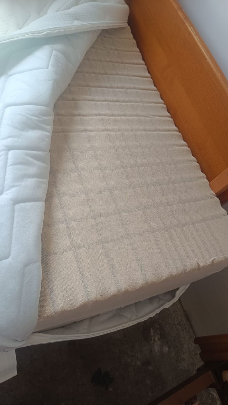 Ápolási szivacs matrac pamut huzatban betegágyhoz - 100x200cm