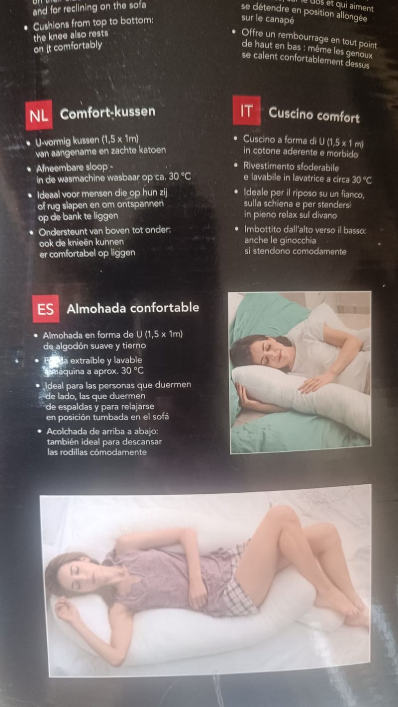 ÚJ MaxxMee Comfort U alakú pozícionáló párna - 150x100cm
