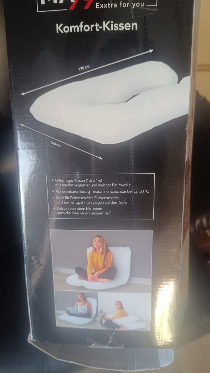 ÚJ MaxxMee Comfort U alakú pozícionáló párna - 150x100cm