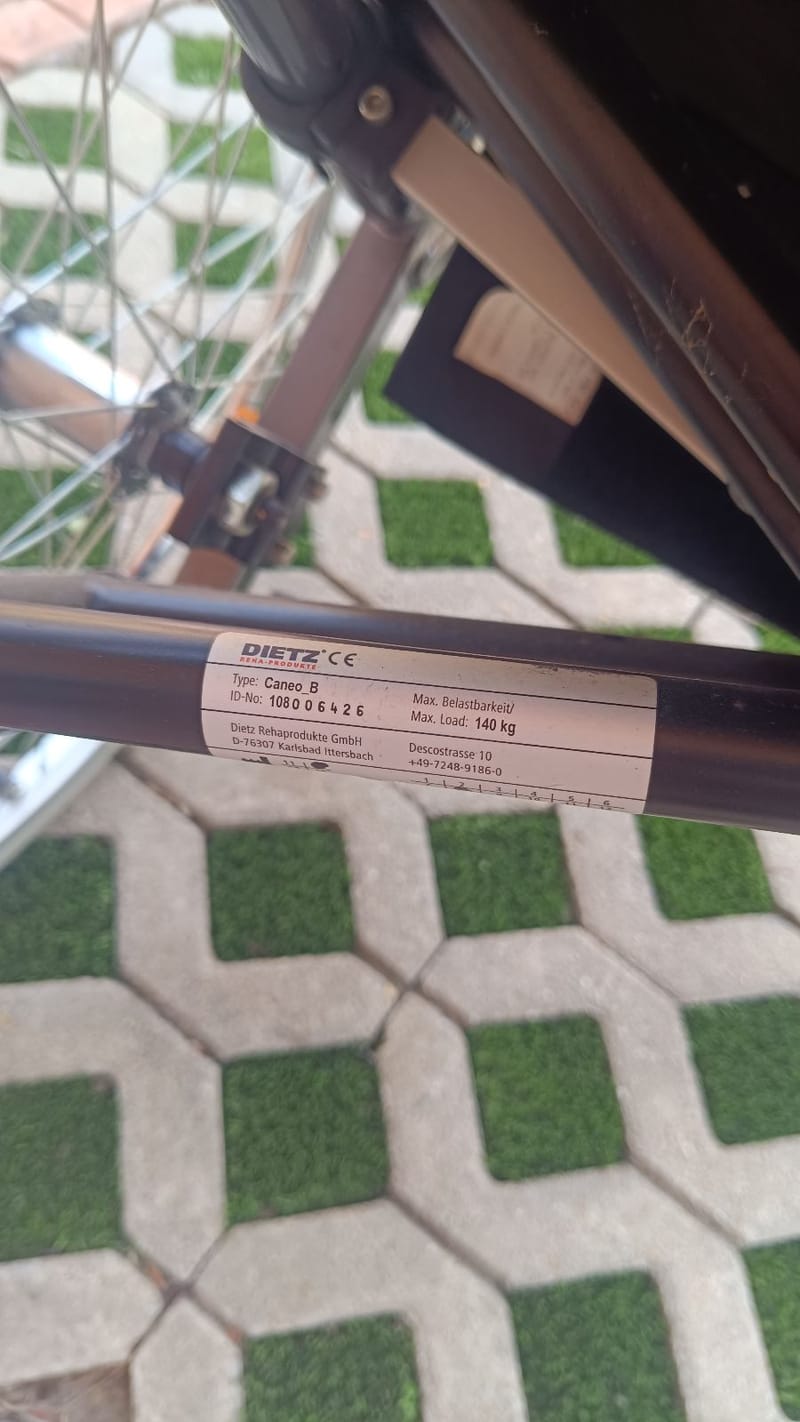 Dietz kerekesszék tolókocsi - Lábtartó nélkül! - 50cm - 8.